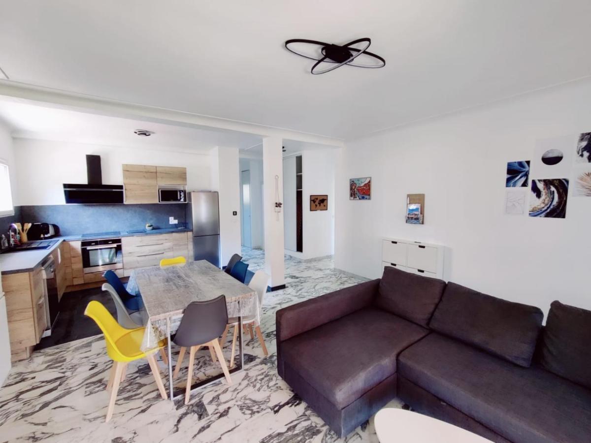 La Villa Castel - Haut De Villa - Parkings- 3 Chambres - 8 Couchages - Jardin - Barbecue Кань-сюр-Мер Экстерьер фото
